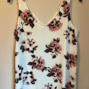RW&CO. White and Pink Sleeveless Camisole